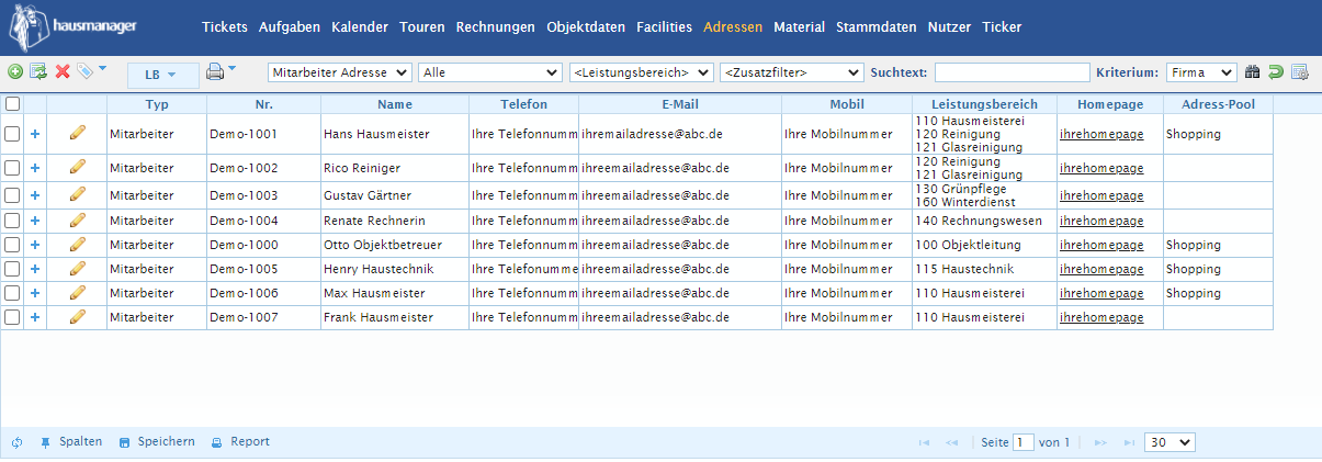 Leistungsverzeichnis erstellen - hausmanager Support-Portal