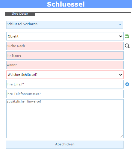 Ticker Login - Schlüsselverlust